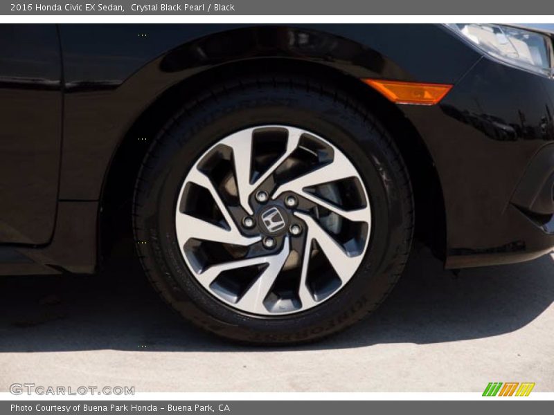Crystal Black Pearl / Black 2016 Honda Civic EX Sedan