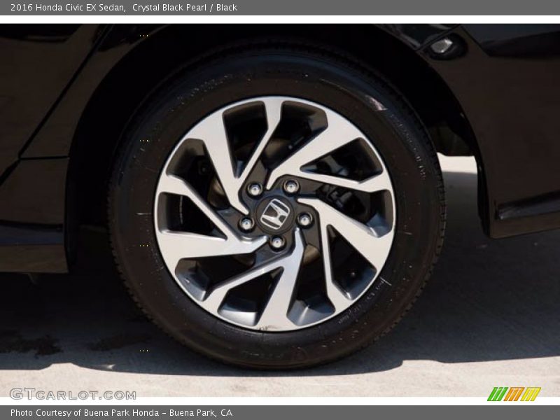 Crystal Black Pearl / Black 2016 Honda Civic EX Sedan