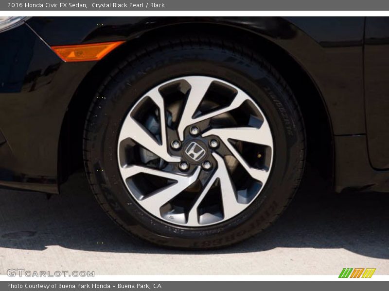 Crystal Black Pearl / Black 2016 Honda Civic EX Sedan