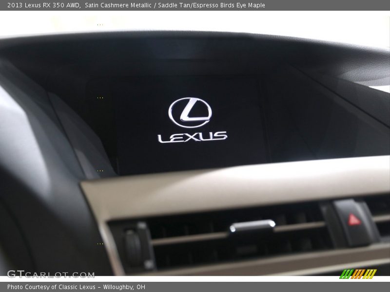 Satin Cashmere Metallic / Saddle Tan/Espresso Birds Eye Maple 2013 Lexus RX 350 AWD