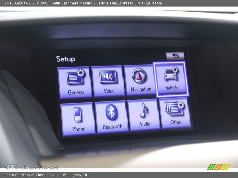 Satin Cashmere Metallic / Saddle Tan/Espresso Birds Eye Maple 2013 Lexus RX 350 AWD
