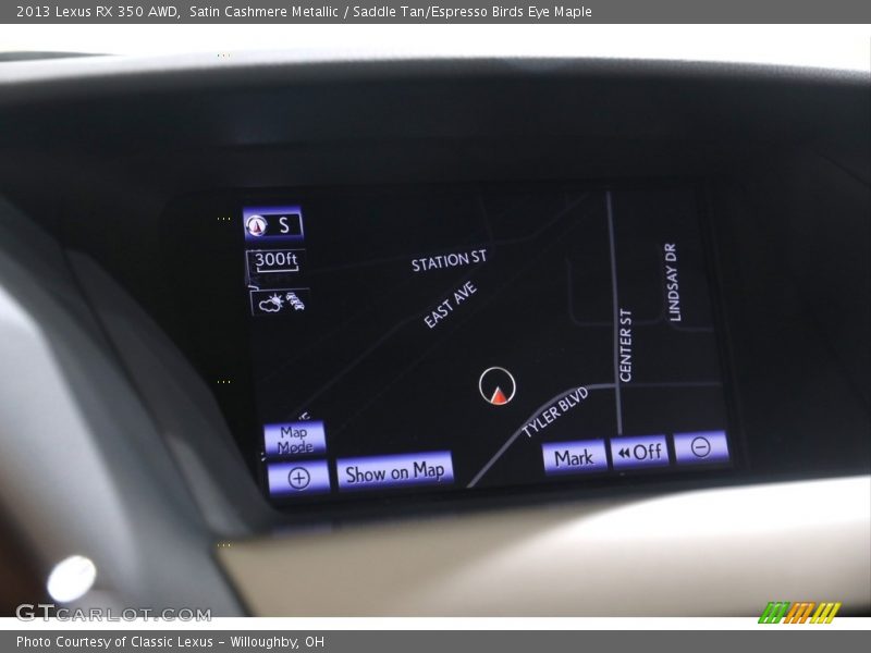 Satin Cashmere Metallic / Saddle Tan/Espresso Birds Eye Maple 2013 Lexus RX 350 AWD