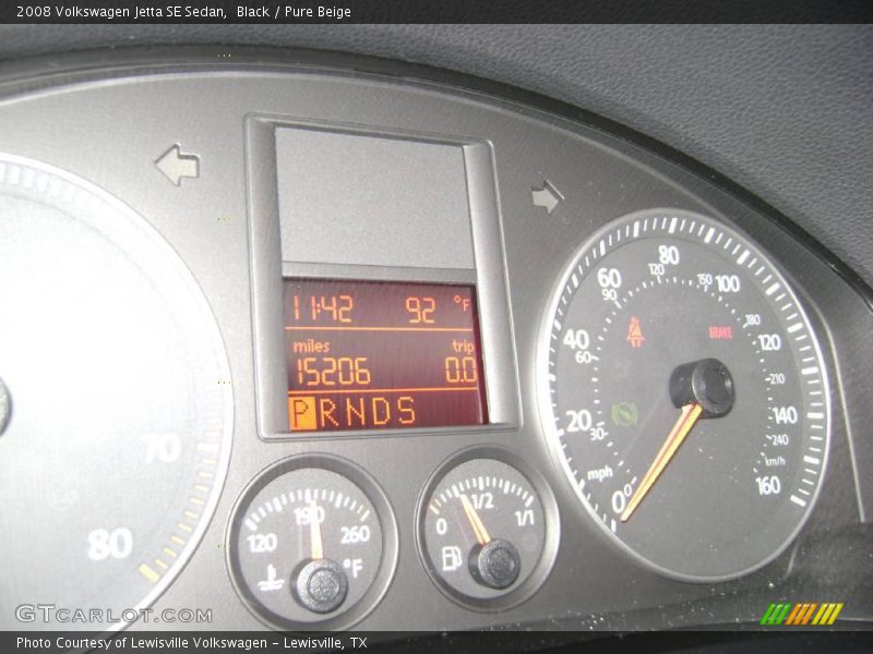 Black / Pure Beige 2008 Volkswagen Jetta SE Sedan