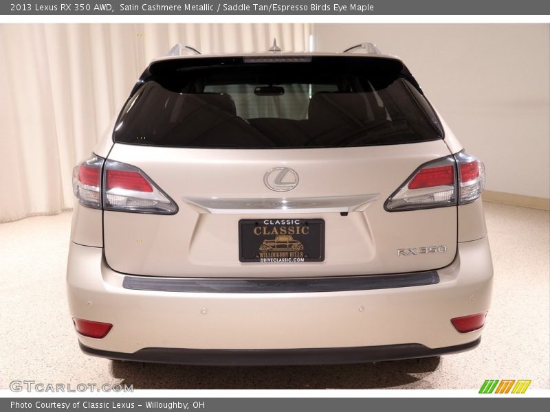 Satin Cashmere Metallic / Saddle Tan/Espresso Birds Eye Maple 2013 Lexus RX 350 AWD