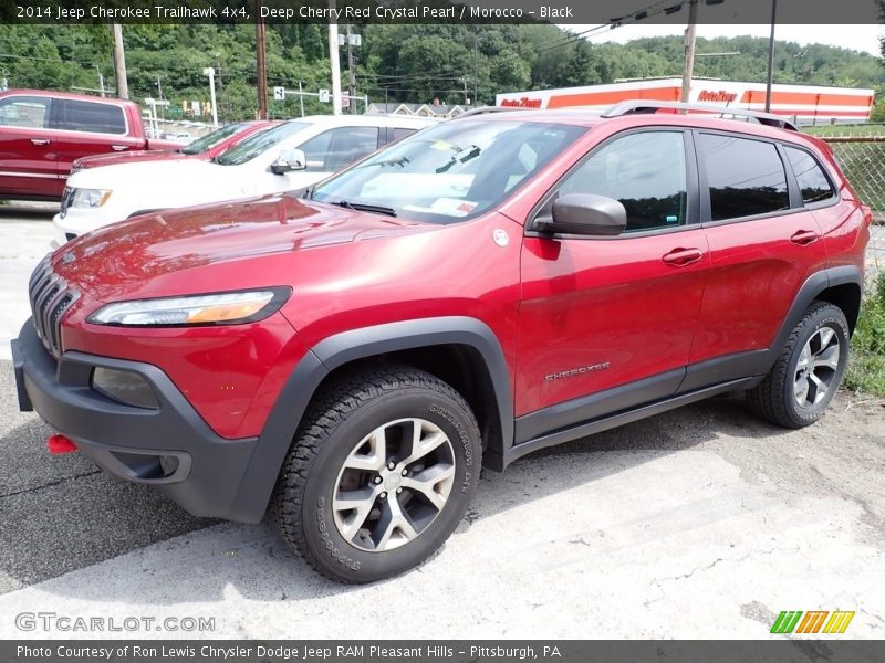 Deep Cherry Red Crystal Pearl / Morocco - Black 2014 Jeep Cherokee Trailhawk 4x4