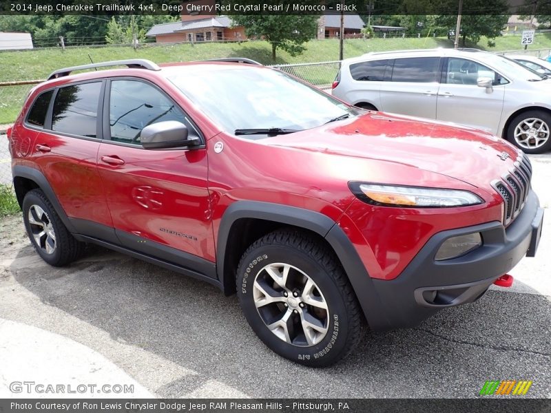 Deep Cherry Red Crystal Pearl / Morocco - Black 2014 Jeep Cherokee Trailhawk 4x4