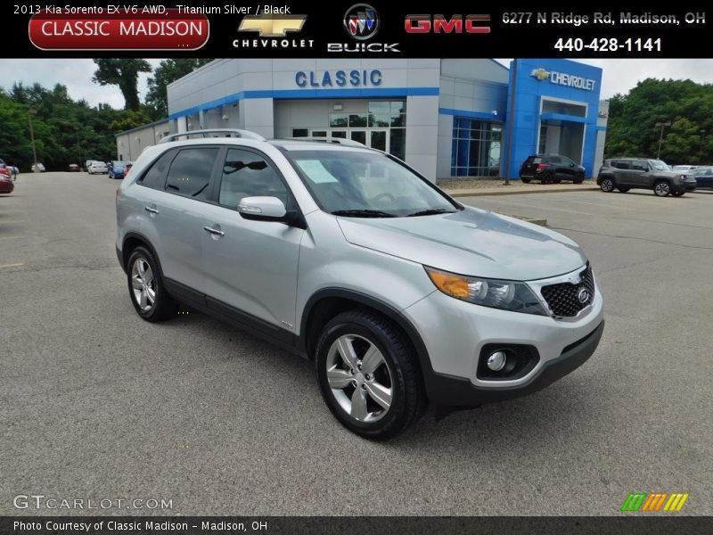 Titanium Silver / Black 2013 Kia Sorento EX V6 AWD