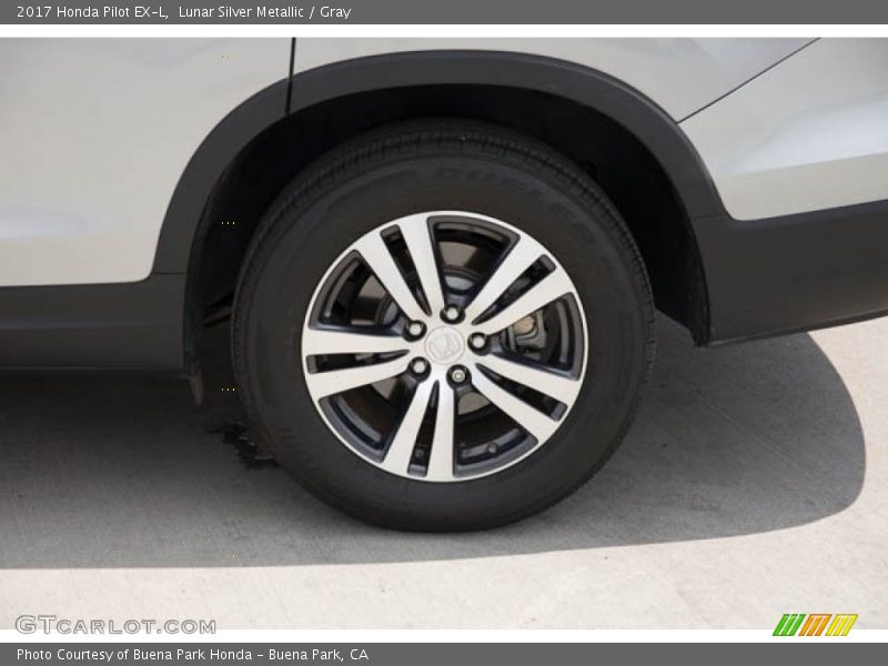 Lunar Silver Metallic / Gray 2017 Honda Pilot EX-L