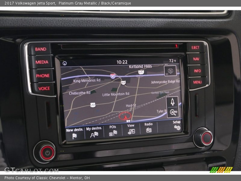 Navigation of 2017 Jetta Sport