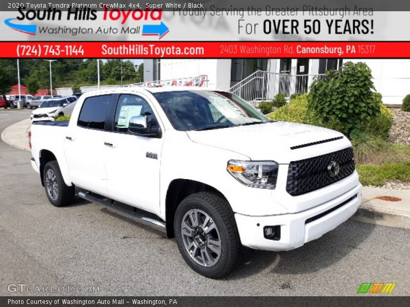 Super White / Black 2020 Toyota Tundra Platinum CrewMax 4x4