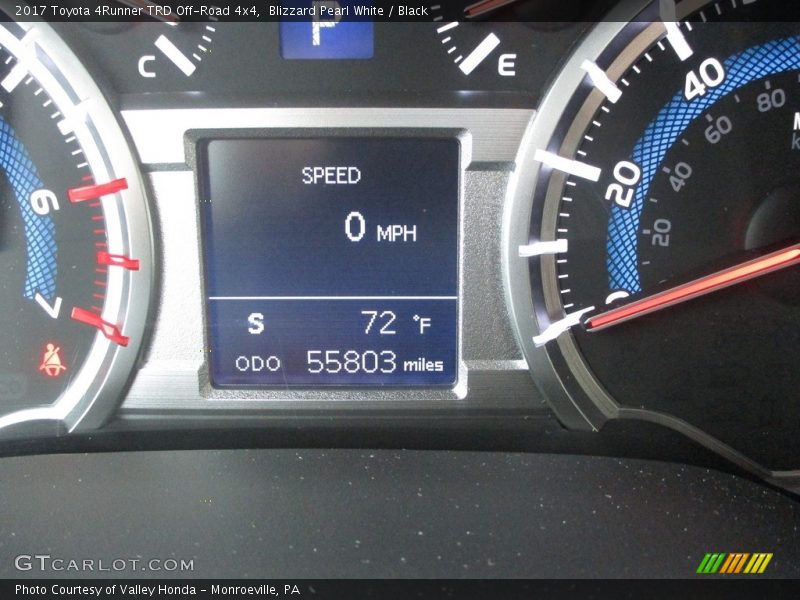 Blizzard Pearl White / Black 2017 Toyota 4Runner TRD Off-Road 4x4