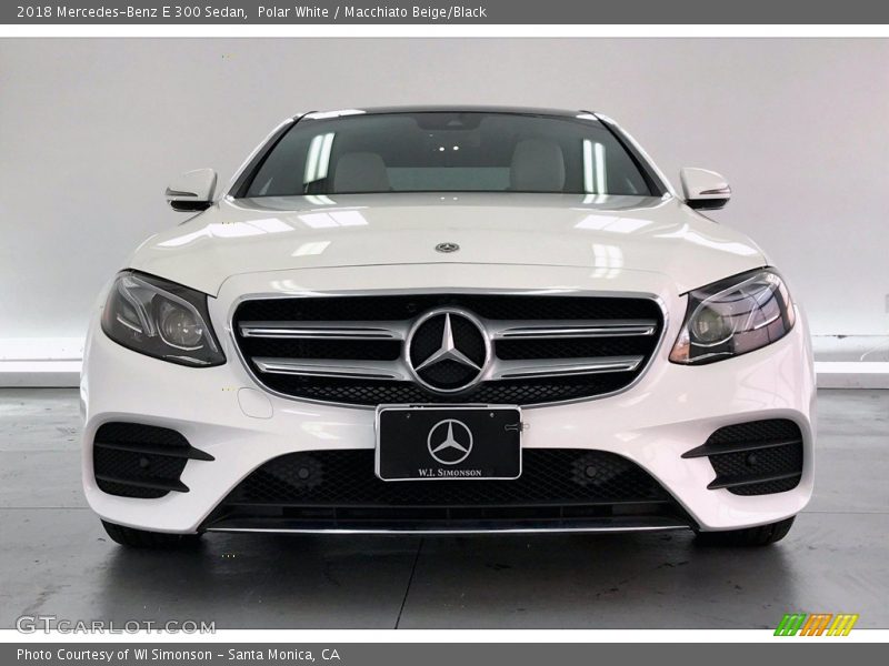 Polar White / Macchiato Beige/Black 2018 Mercedes-Benz E 300 Sedan