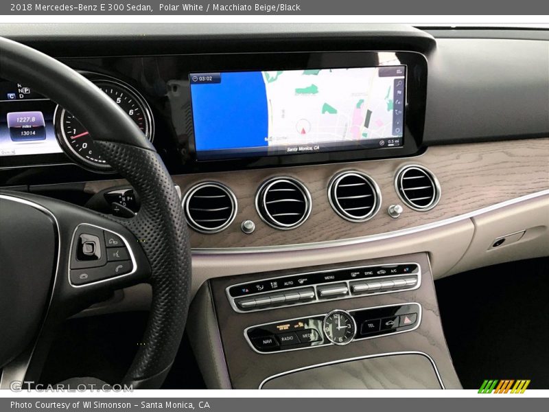 Polar White / Macchiato Beige/Black 2018 Mercedes-Benz E 300 Sedan