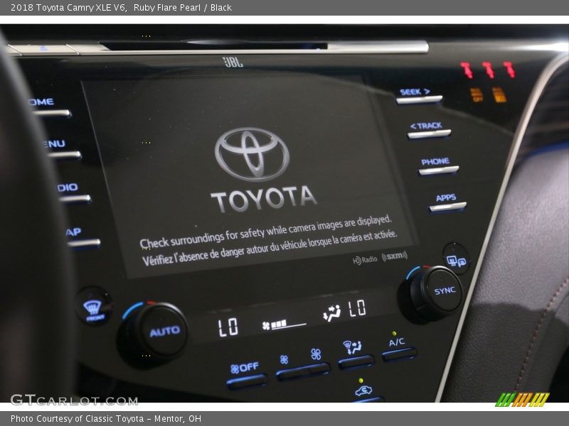 Ruby Flare Pearl / Black 2018 Toyota Camry XLE V6