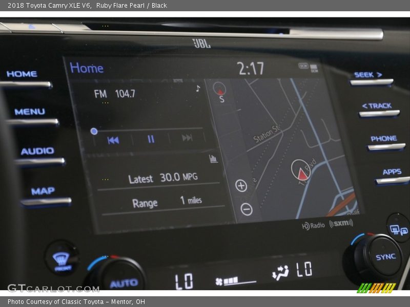 Ruby Flare Pearl / Black 2018 Toyota Camry XLE V6