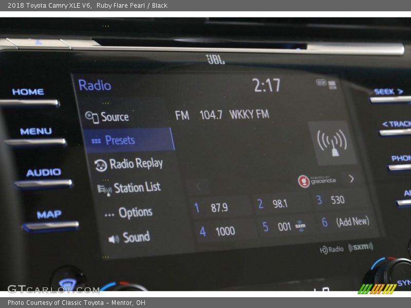 Ruby Flare Pearl / Black 2018 Toyota Camry XLE V6