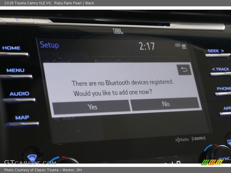 Ruby Flare Pearl / Black 2018 Toyota Camry XLE V6