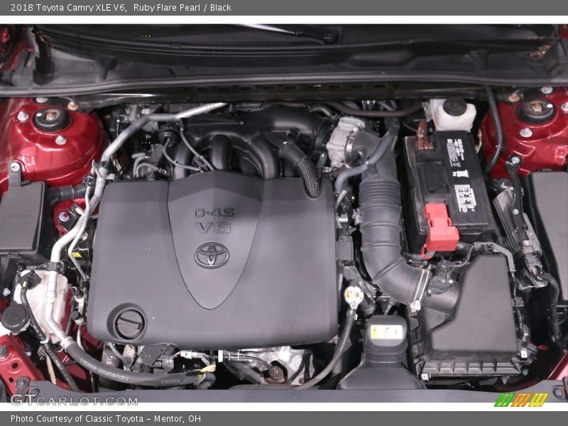 Ruby Flare Pearl / Black 2018 Toyota Camry XLE V6