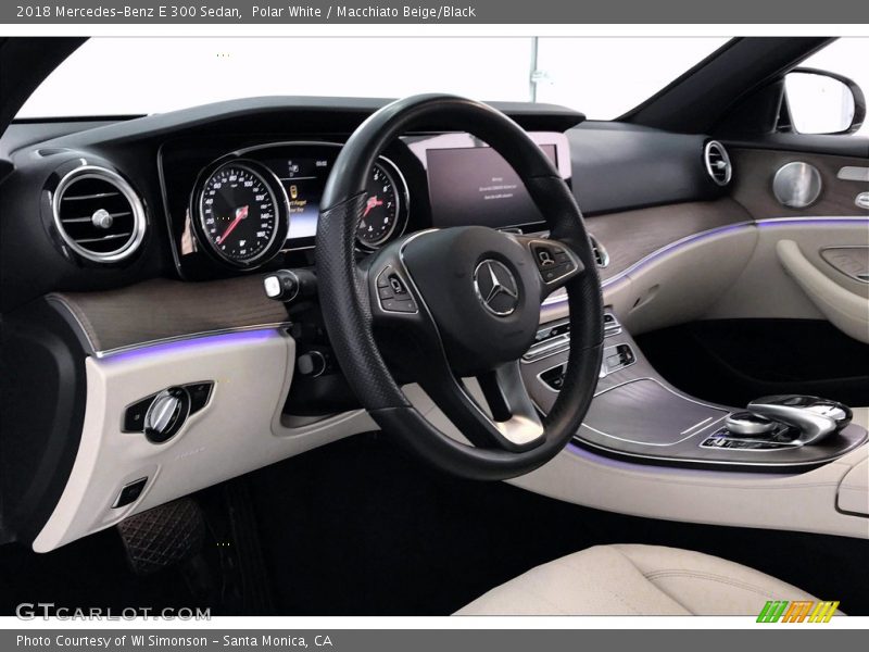 Polar White / Macchiato Beige/Black 2018 Mercedes-Benz E 300 Sedan