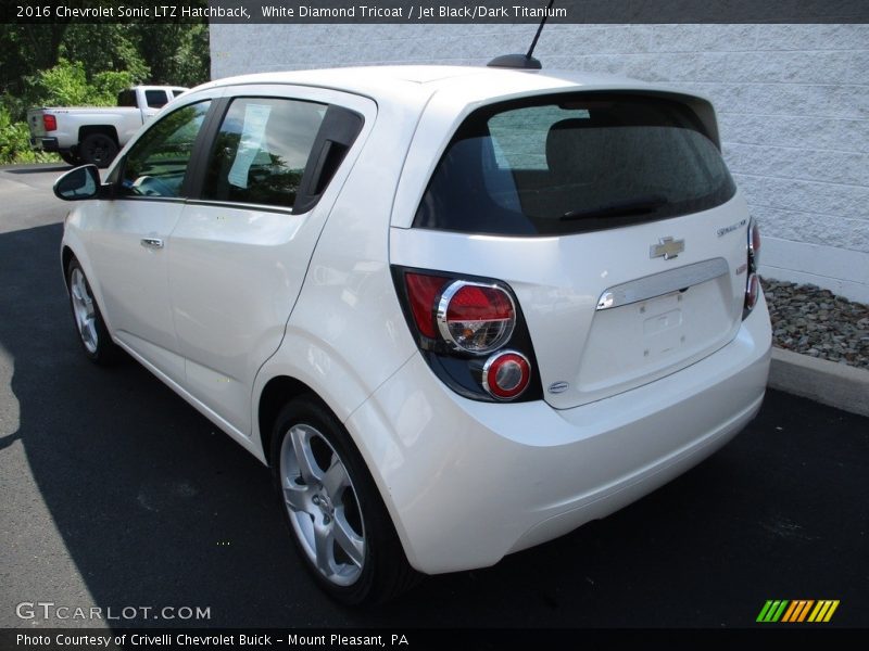 White Diamond Tricoat / Jet Black/Dark Titanium 2016 Chevrolet Sonic LTZ Hatchback