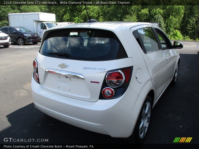 White Diamond Tricoat / Jet Black/Dark Titanium 2016 Chevrolet Sonic LTZ Hatchback