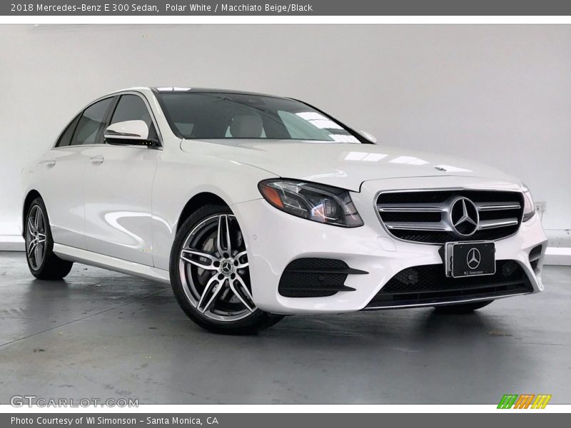 Polar White / Macchiato Beige/Black 2018 Mercedes-Benz E 300 Sedan