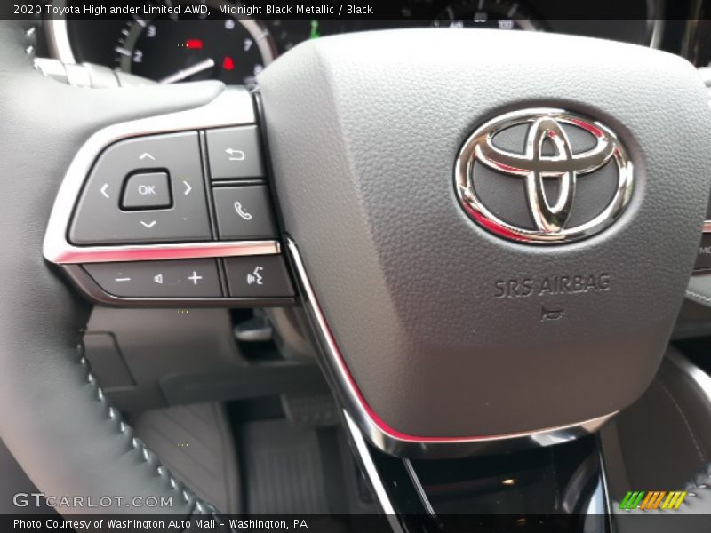 Midnight Black Metallic / Black 2020 Toyota Highlander Limited AWD