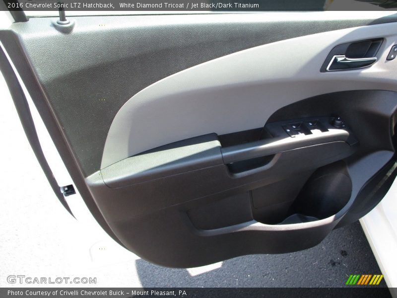 White Diamond Tricoat / Jet Black/Dark Titanium 2016 Chevrolet Sonic LTZ Hatchback