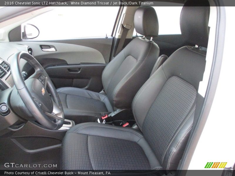 White Diamond Tricoat / Jet Black/Dark Titanium 2016 Chevrolet Sonic LTZ Hatchback