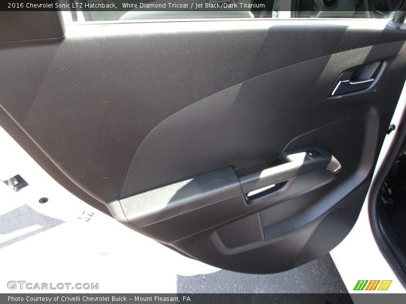 White Diamond Tricoat / Jet Black/Dark Titanium 2016 Chevrolet Sonic LTZ Hatchback