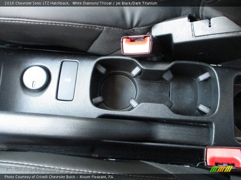 White Diamond Tricoat / Jet Black/Dark Titanium 2016 Chevrolet Sonic LTZ Hatchback