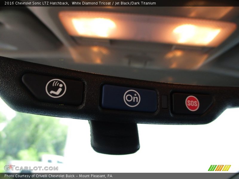 White Diamond Tricoat / Jet Black/Dark Titanium 2016 Chevrolet Sonic LTZ Hatchback