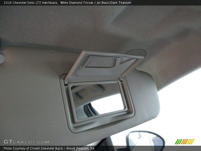 White Diamond Tricoat / Jet Black/Dark Titanium 2016 Chevrolet Sonic LTZ Hatchback