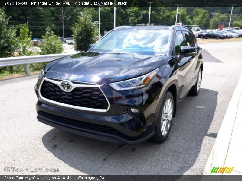 Midnight Black Metallic / Black 2020 Toyota Highlander Limited AWD