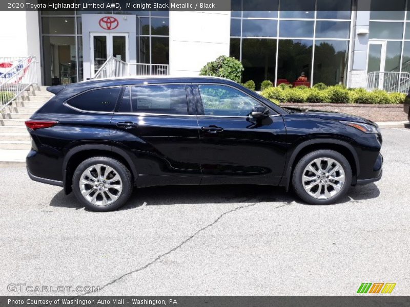 Midnight Black Metallic / Black 2020 Toyota Highlander Limited AWD