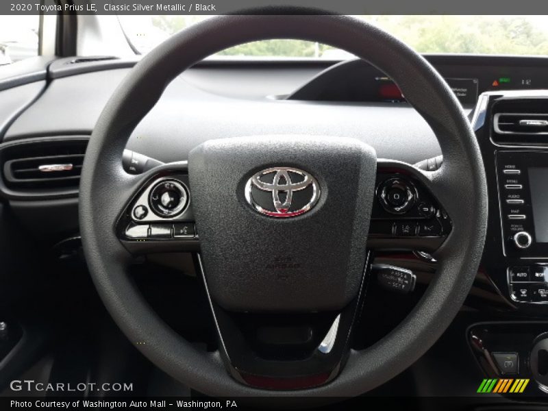 Classic Silver Metallic / Black 2020 Toyota Prius LE