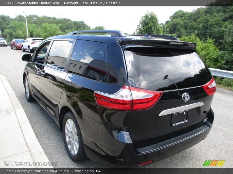 Midnight Black Metallic / Chestnut 2017 Toyota Sienna Limited AWD