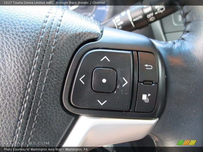 Midnight Black Metallic / Chestnut 2017 Toyota Sienna Limited AWD