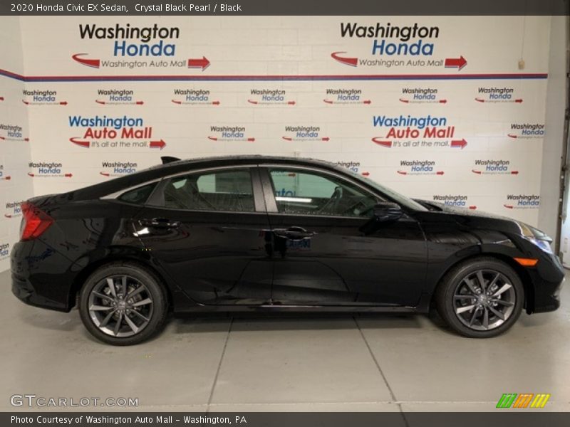Crystal Black Pearl / Black 2020 Honda Civic EX Sedan