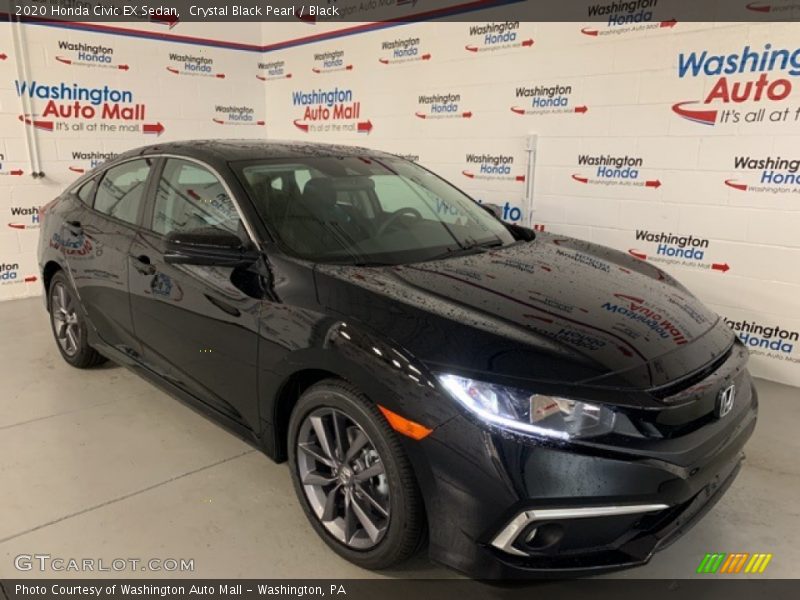 Crystal Black Pearl / Black 2020 Honda Civic EX Sedan