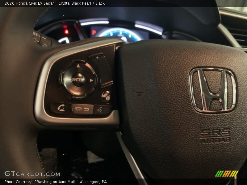 Crystal Black Pearl / Black 2020 Honda Civic EX Sedan