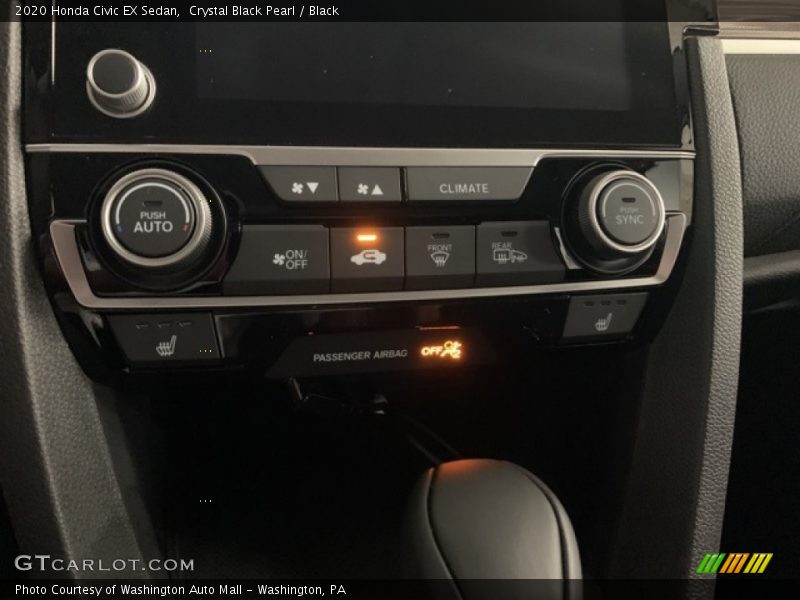 Crystal Black Pearl / Black 2020 Honda Civic EX Sedan