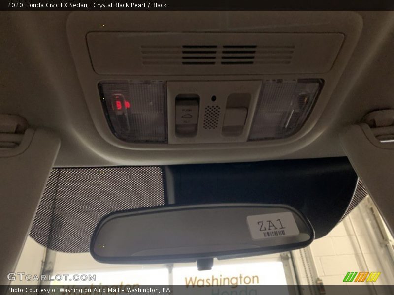 Crystal Black Pearl / Black 2020 Honda Civic EX Sedan