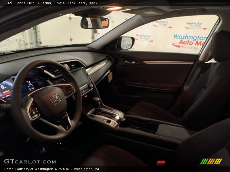 Crystal Black Pearl / Black 2020 Honda Civic EX Sedan