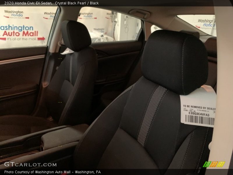 Crystal Black Pearl / Black 2020 Honda Civic EX Sedan