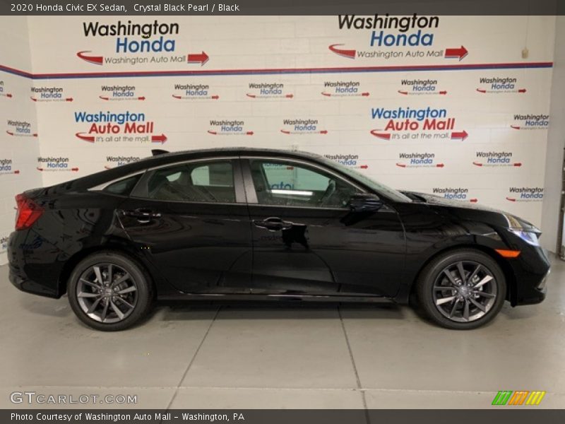 Crystal Black Pearl / Black 2020 Honda Civic EX Sedan