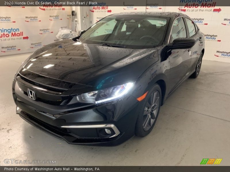 Crystal Black Pearl / Black 2020 Honda Civic EX Sedan