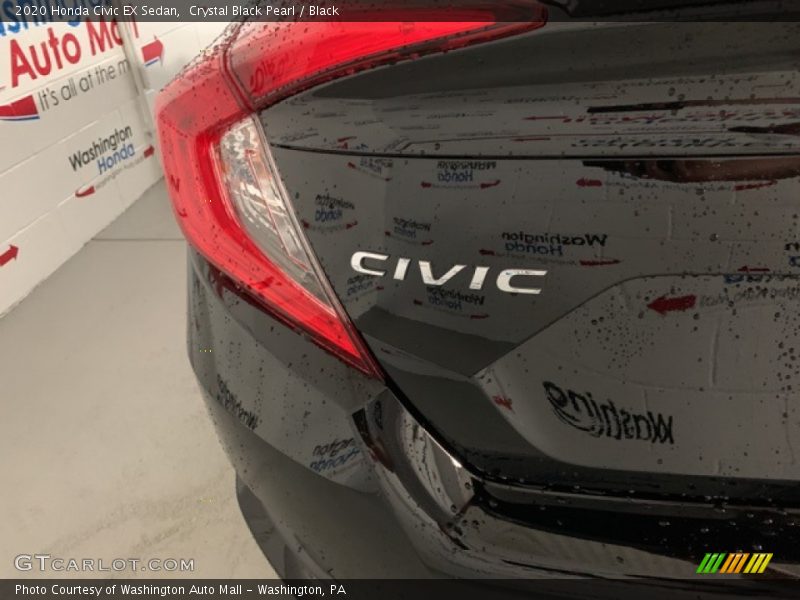 Crystal Black Pearl / Black 2020 Honda Civic EX Sedan