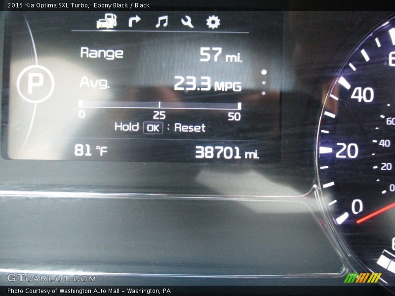 Ebony Black / Black 2015 Kia Optima SXL Turbo