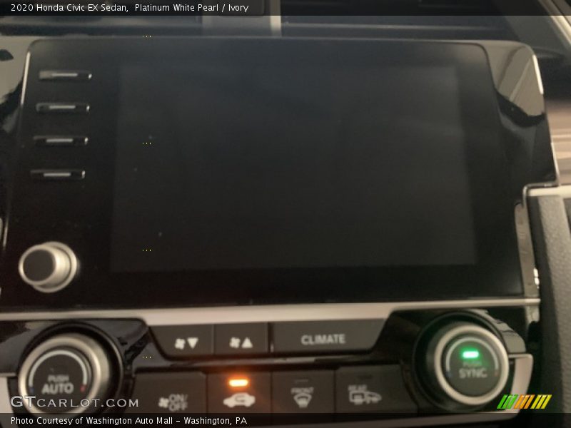 Platinum White Pearl / Ivory 2020 Honda Civic EX Sedan